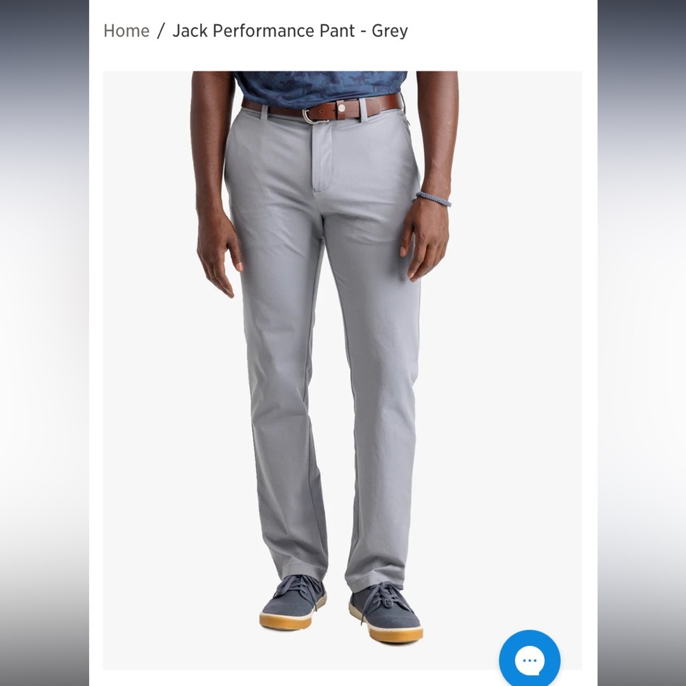 Southern Tide Jack Performance Gray golf pants